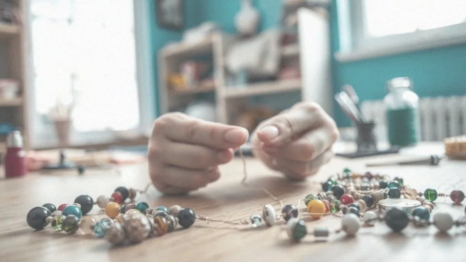 Jak przesuwać koraliki podczas robienia bransoletki?