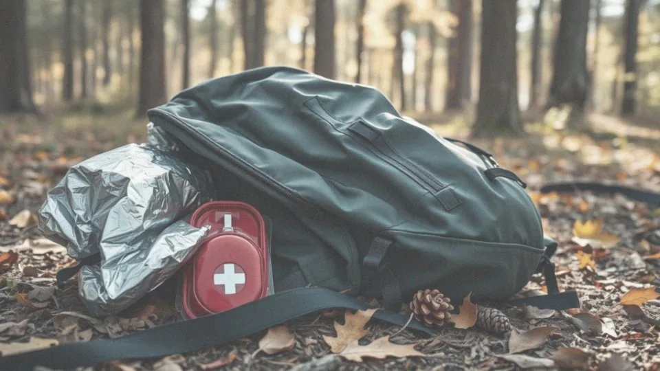 Jakie elementy ratunkowe, takie jak folia NRC i apteczka, powinny być w plecaku?