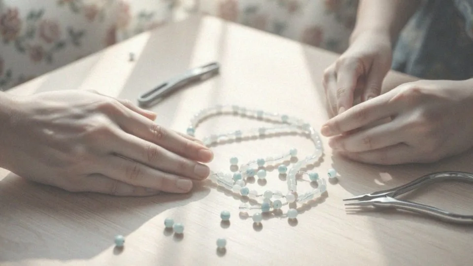 Jakie są etapy robienia różańca ze sznurka satynowego?