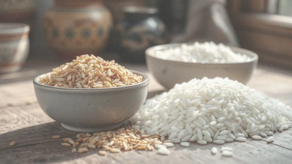 Jak ryż brązowy wypada w porównaniu do ryżu białego pod względem kaloryczności?